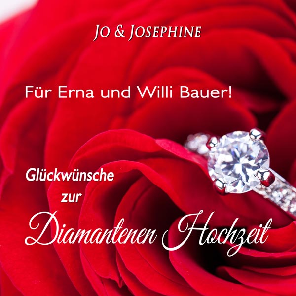 Originelle Grusse Fur Diamantene Geschenk Zum Hochzeitstag