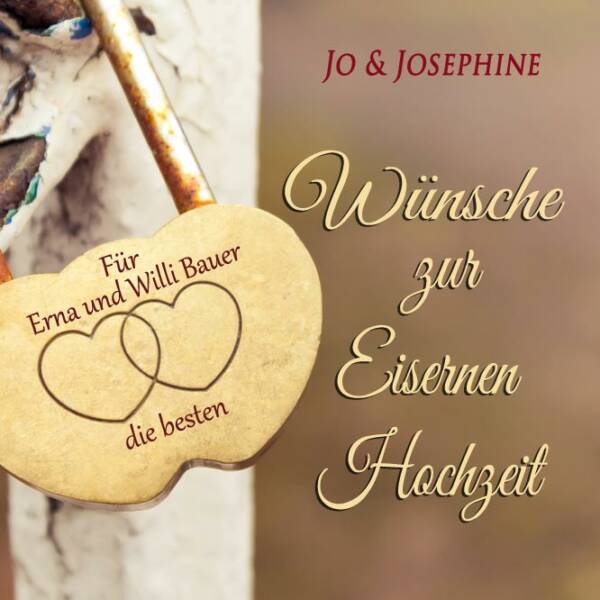 Eiserne Hochzeit Glückwünsche übermitteln CD Cover mit Herzschloss