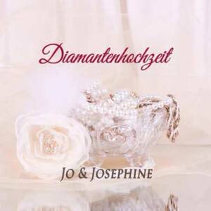 Cover zur Diamantenen als Download Kristall schrift Diamantenhochzeit rosafarbener Hintergrund