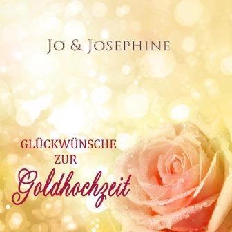 Geschenk zum 50. Hochzeitstag CD-Cover rosa Rose gelber Hintergrund